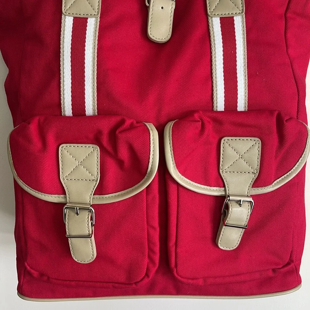 Pottery Barn Kids Davenport Collection Tote Bag in Red Like New Cotton Canvas